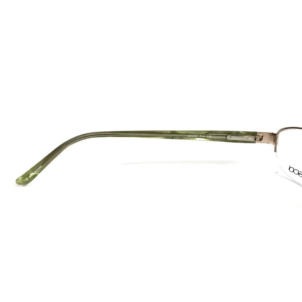 Adensco Eyeglasses Frames DENISE FJ4 Pale Gold Brown Tortoise Green 52-17-135
